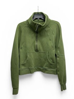 Lululemon Scuba Oversized Funnel Neck Half Zip in Green Foliage